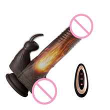 Load image into Gallery viewer, Hot Daddy heated thrusting rabbit dildo with remote
