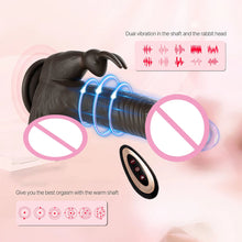 Load image into Gallery viewer, Hot Daddy dual vibration in the shaft and rabbit tip
