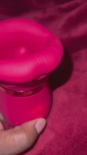 Big Mouth sucking and licking mouth vibrator, in hand